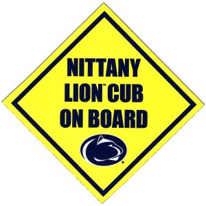 magnet yellow diamond Nittany Lion Cub on Board